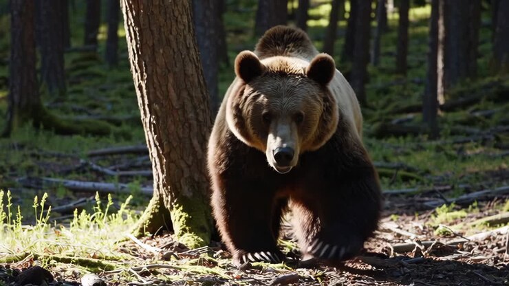 Brown Bear in a Forest
