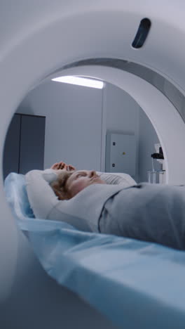 woman undergoing a ct scan