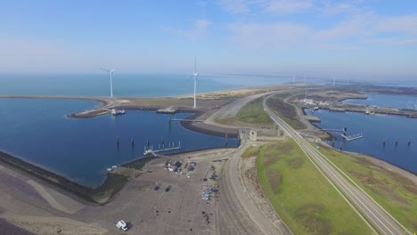 Aerial:-The-famous-storm-surge-barrier-in-the-south-west-of-the-Netherlands