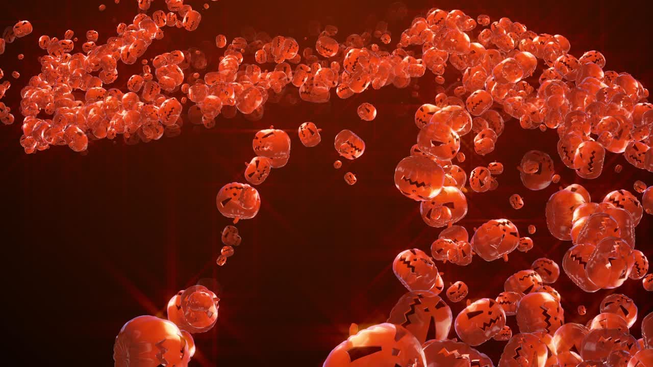 할로윈 호박 입자 애니메이션 배경