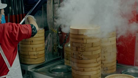 asiático chino coreano comida callejera empanadas al vapor