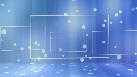 Animation of rectangles over light spots on blue background