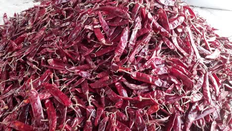 dried red hot chilies texture background