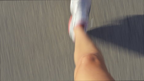 woman feet running outdoors exercise