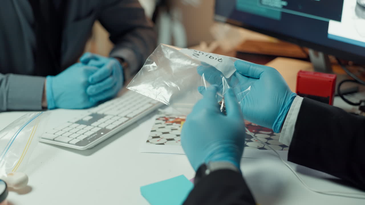 Forensic Investigation Scene with Evidence Analysis