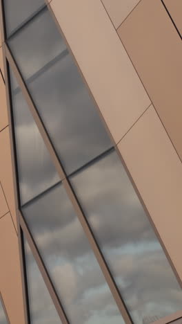 modern building facade with geometric design and glass windows