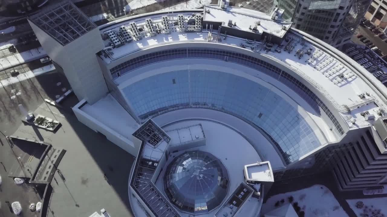 겨울 에 현대적 인 건물 단지 의 공중 사진