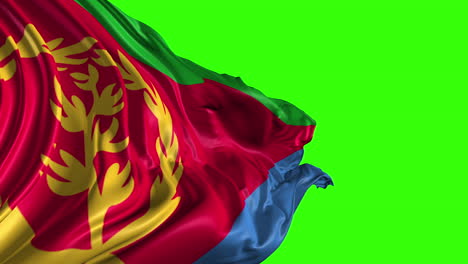 eritrean flag on green screen