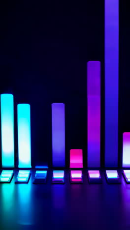 colorful abstract equalizer bar graphs