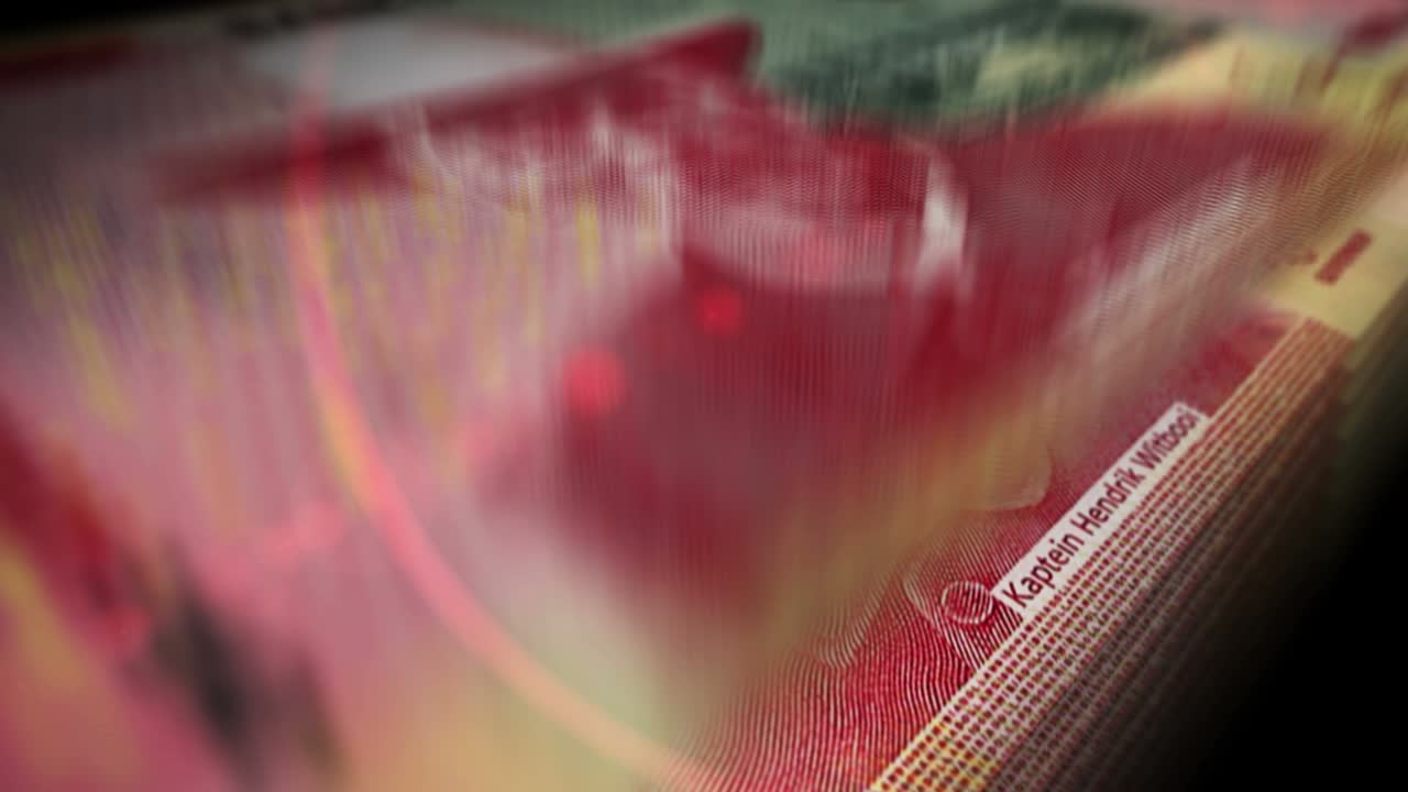 dólar de namibia dinero contando bucle sin fisuras