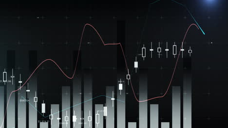 diferentes gráficos que se mueven en la pantalla 4k