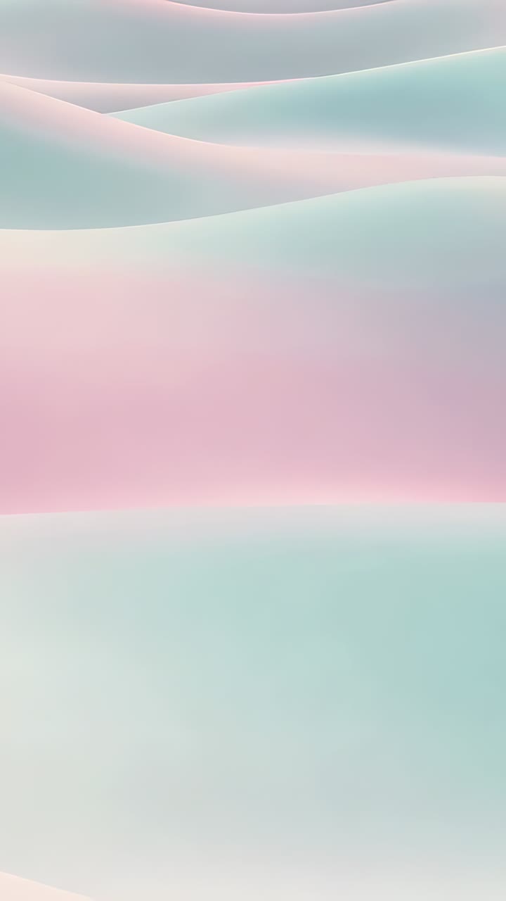 Vertical video: Loop starting abstract pastel waves shifting up left in portrait, forming loop