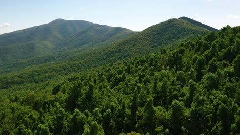 藍脊山脈上空的美麗景色 阿帕拉契亞,田納西州,維珍尼亞州,北卡羅萊納州或喬治亞