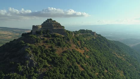 Aerial-view-of-a-large-crusader-fortress-in-the-Golan-heights-in-north-Israel