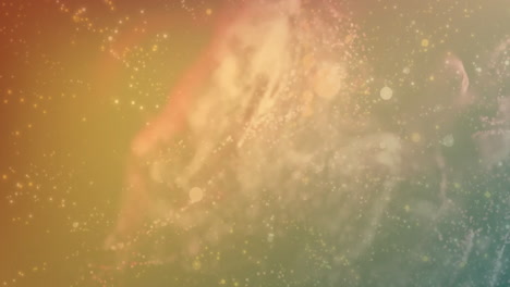animation of light spots on yellow background