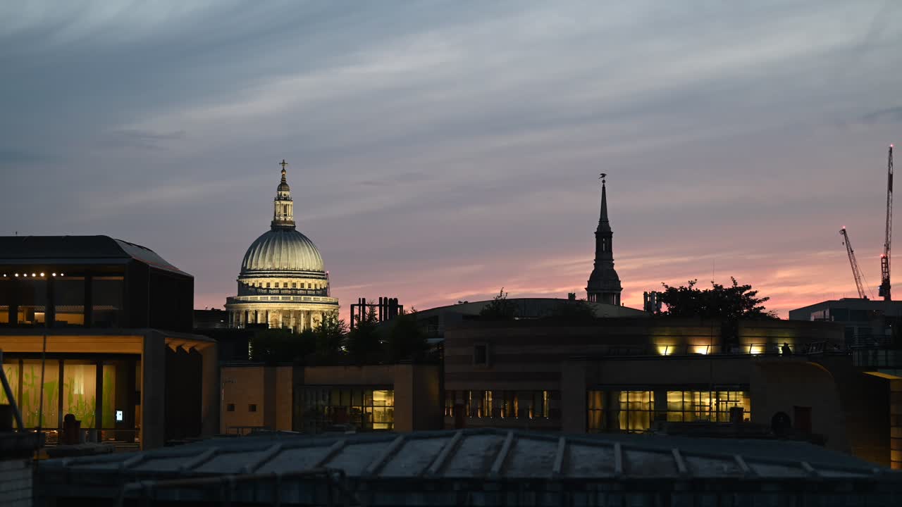 Rooftop View towards St.Pauls Cathedral, London, United Kingdom