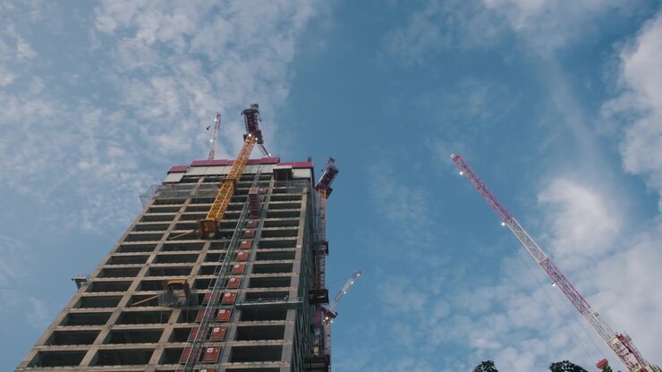 Time lapse of a construction site