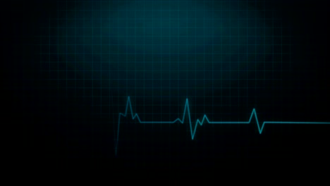 ekg latido cardíaco en el monitor grabación del pulso - cuidado de la salud azul animación 4k imágenes renderizadas.