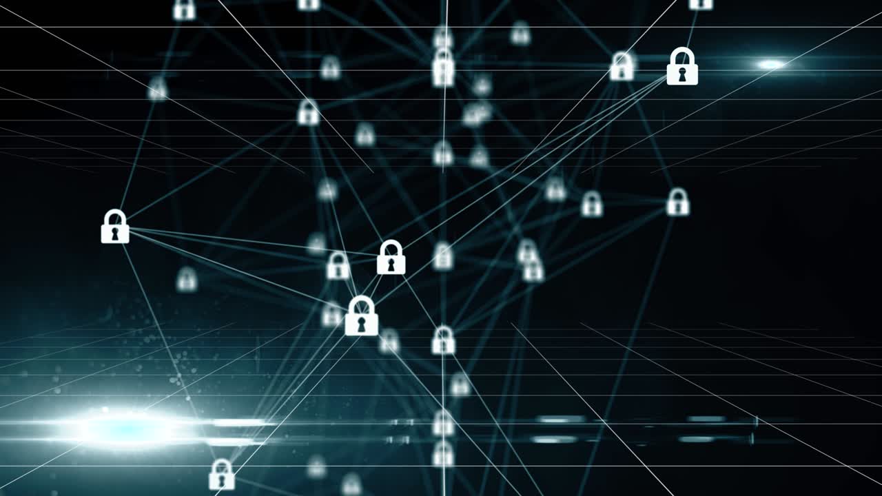 Secure data encrypted network protocols wireless connected devices 3D render