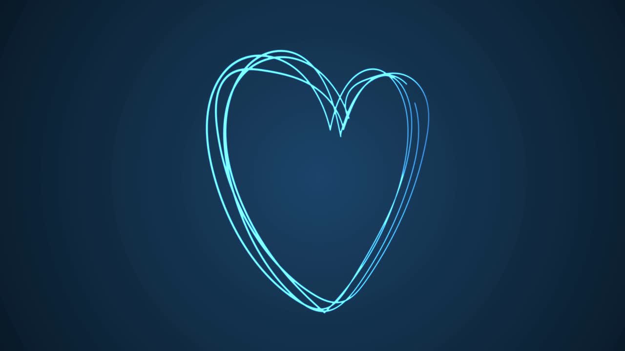 Hand Drawn Scribble Heart, logo design element.