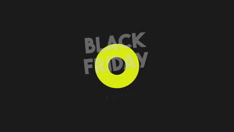 viernes negro y gran venta texto en amarillo anillo en negro gradiente moderno