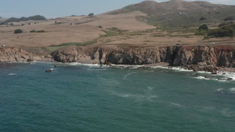 Luftaufnahme-Der-Küste-Und-Des-Highway-1-Bodega-Bay-Im-Norden-Kaliforniens