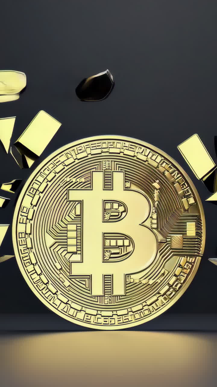 Bitcoin Golden Coin - 3D Illustration