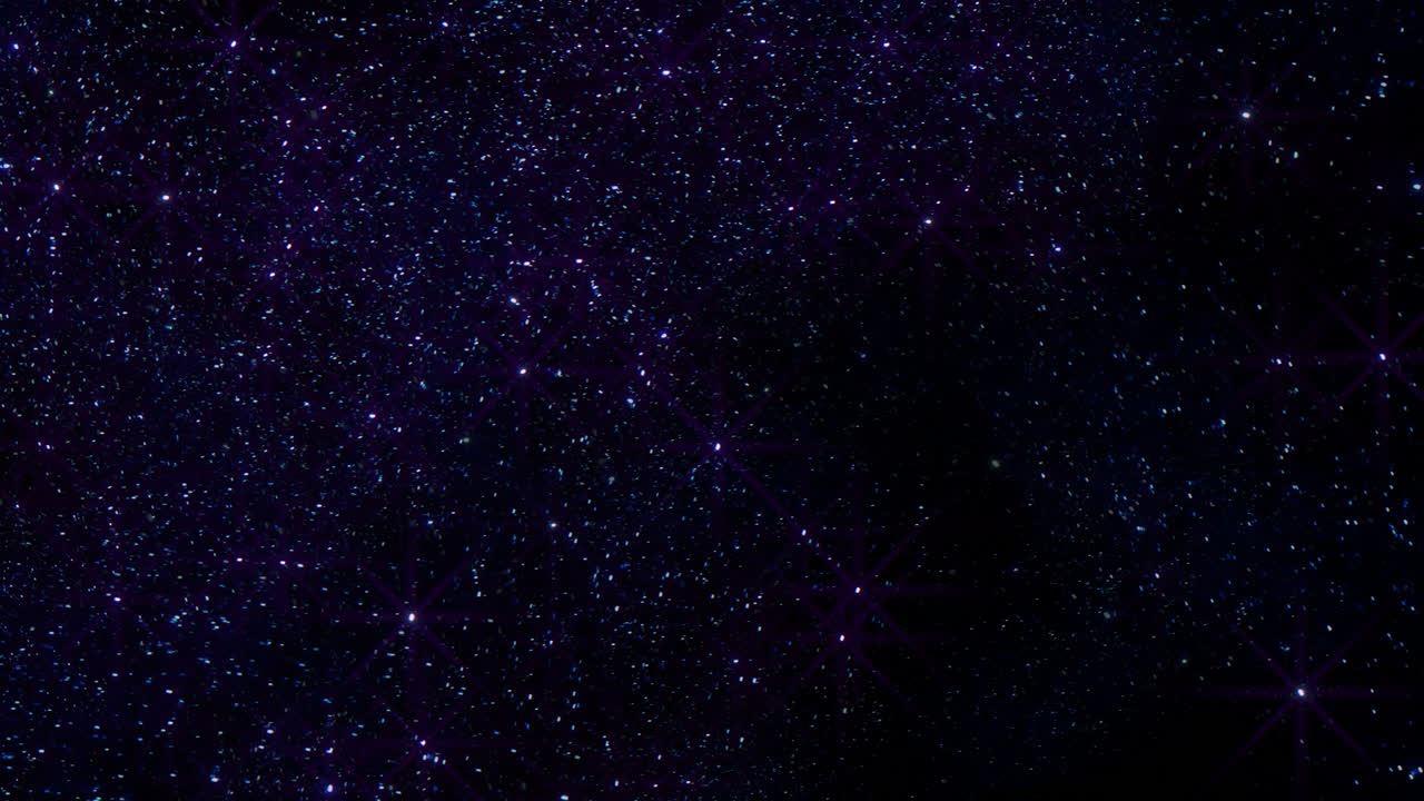 Starry night dark purple background with shimmering stars