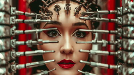 tecnología femenina con auriculares vr en hecho con ai