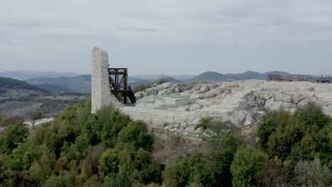 tower in the ancient thracian city of perperikon, kardzhali region, bulgaria