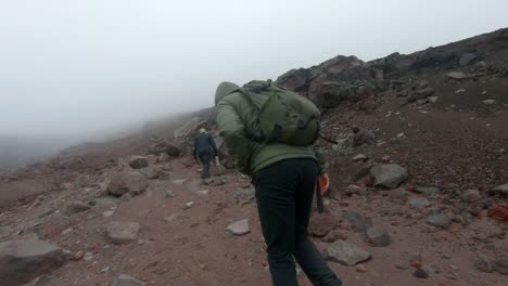 ecuador cotopaxi national park high altitude alpine landscape low visibility valley