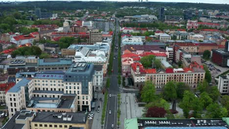 aerial view of vilnius city in lithuania at daytime - drone shot