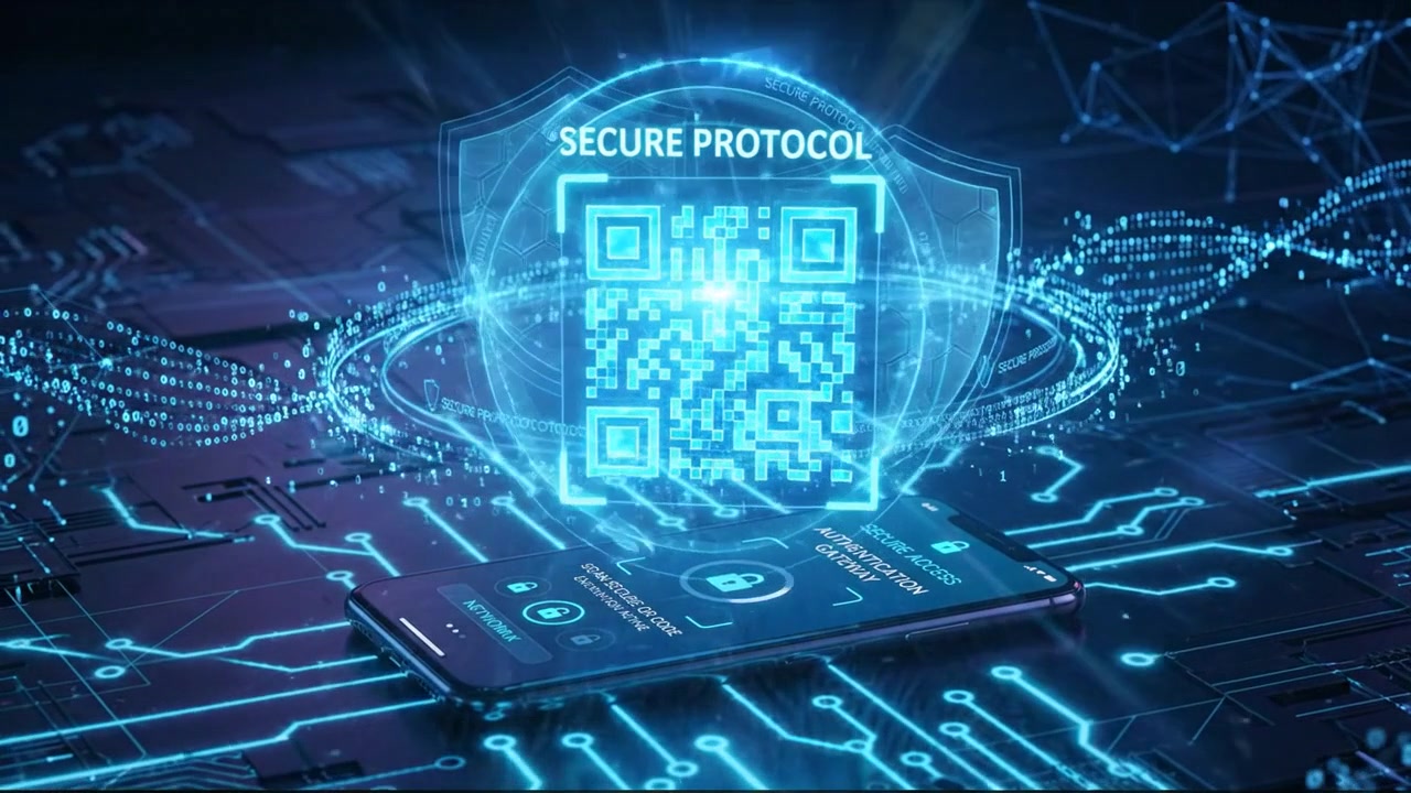 Digital QR Code Authentication and Secure Protocol Concept