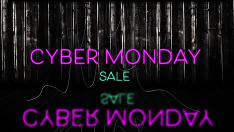 pink neon cyber monday sale text
