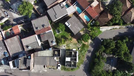 Aerial-drone-of-houses-and-favelas-of-Duque-de-Caxias---Rio-de-Janeiro---daylight