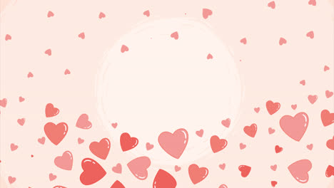 motion graphic of hand drawn hearts background