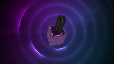 Lila-Rotierender-Nagellack-Auf-Violettem-Hintergrund