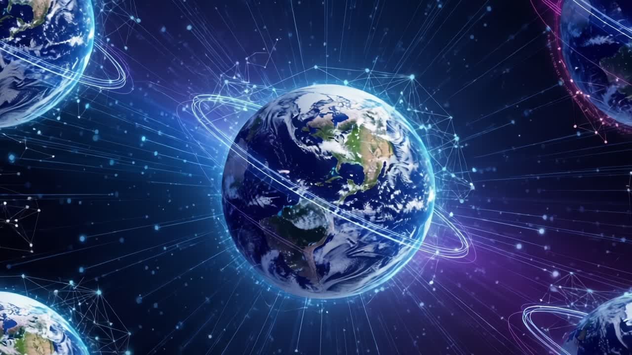 A Stunning Visual of Earth Surrounded by Cosmic Energy, Illustrating the Interconnectivity of Our Planet Within the Expansive Universe, Highlighting its Beauty and Complexity