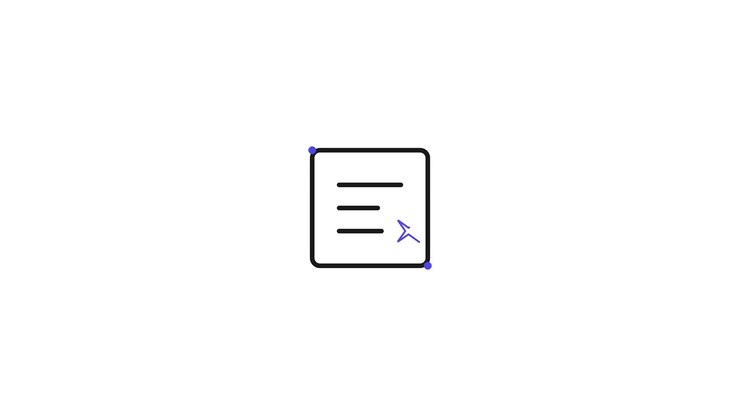 Minimalist Line Art Animation of a Document Icon
