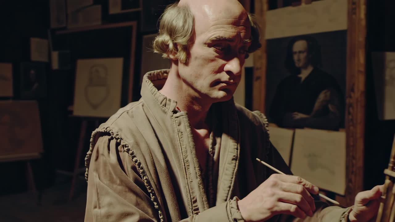 Artist in His Studio