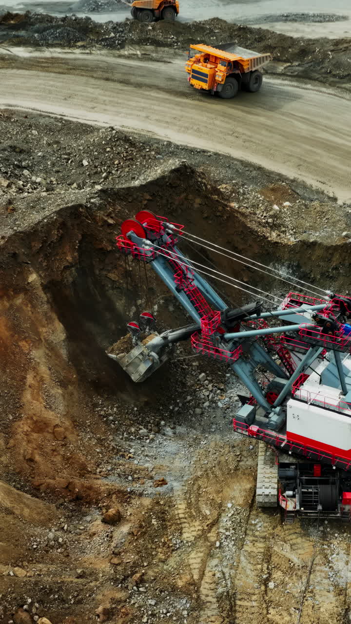 Dragline Excavator in a Mining Operation