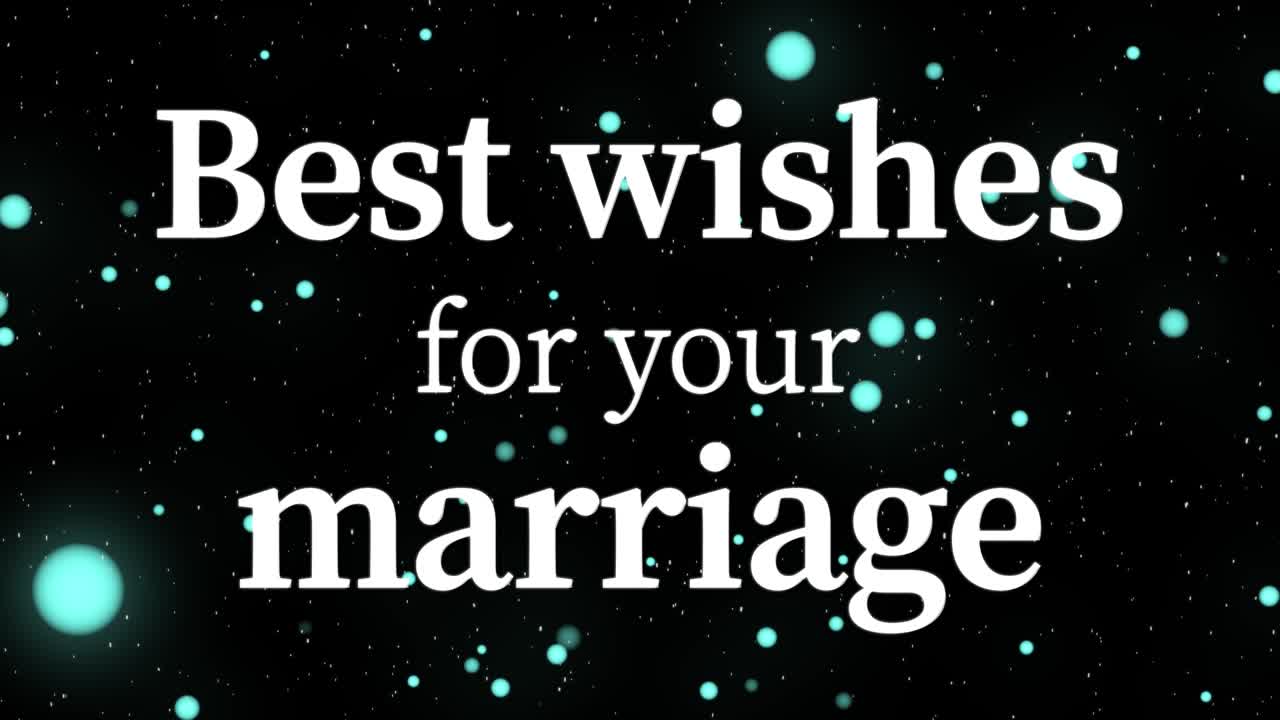 당신의 결혼에 대한 가장 좋은 소원 문자 메시지 애니메이션 모션 그래픽
