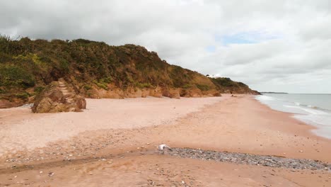 wexford, irlanda - vista aérea de la playa de ballymoney