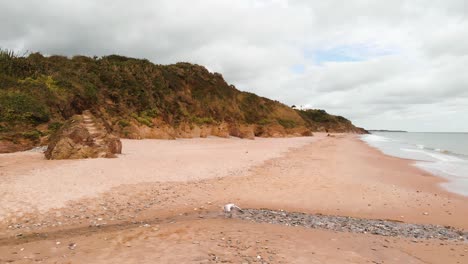 wexford, ireland - aerial view of ballymoney beach