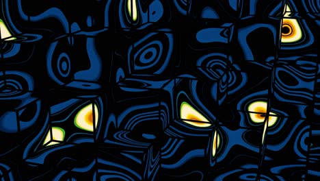 patrón geométrico abstracto en azul, negro, amarillo y verde