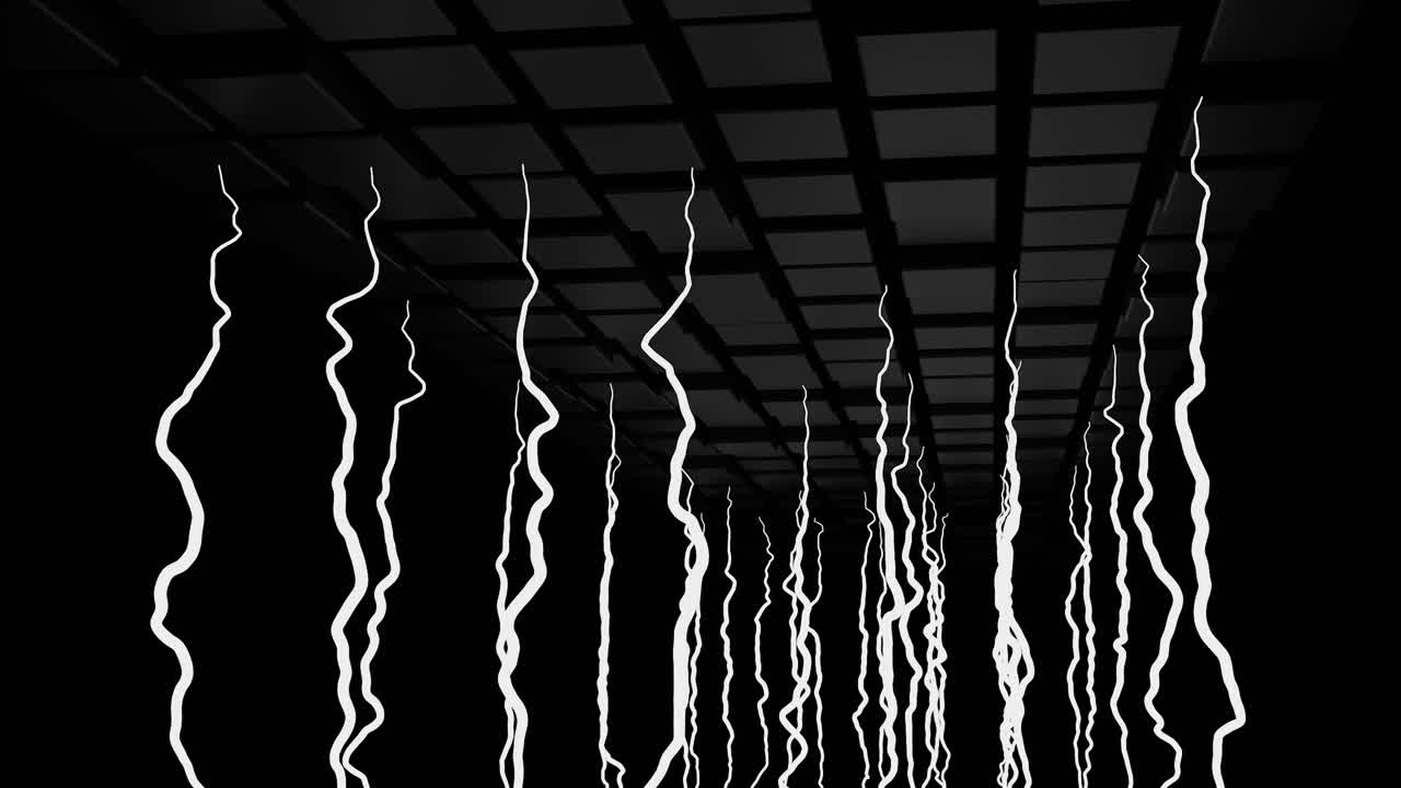 추상적인 유리 예술 설치