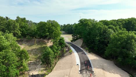 Newly-built-road-in-Muskegon,-MI