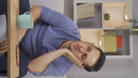 vertical video of earache. itchy ear problem.