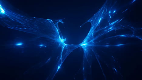 abstract blue luminous energy flow