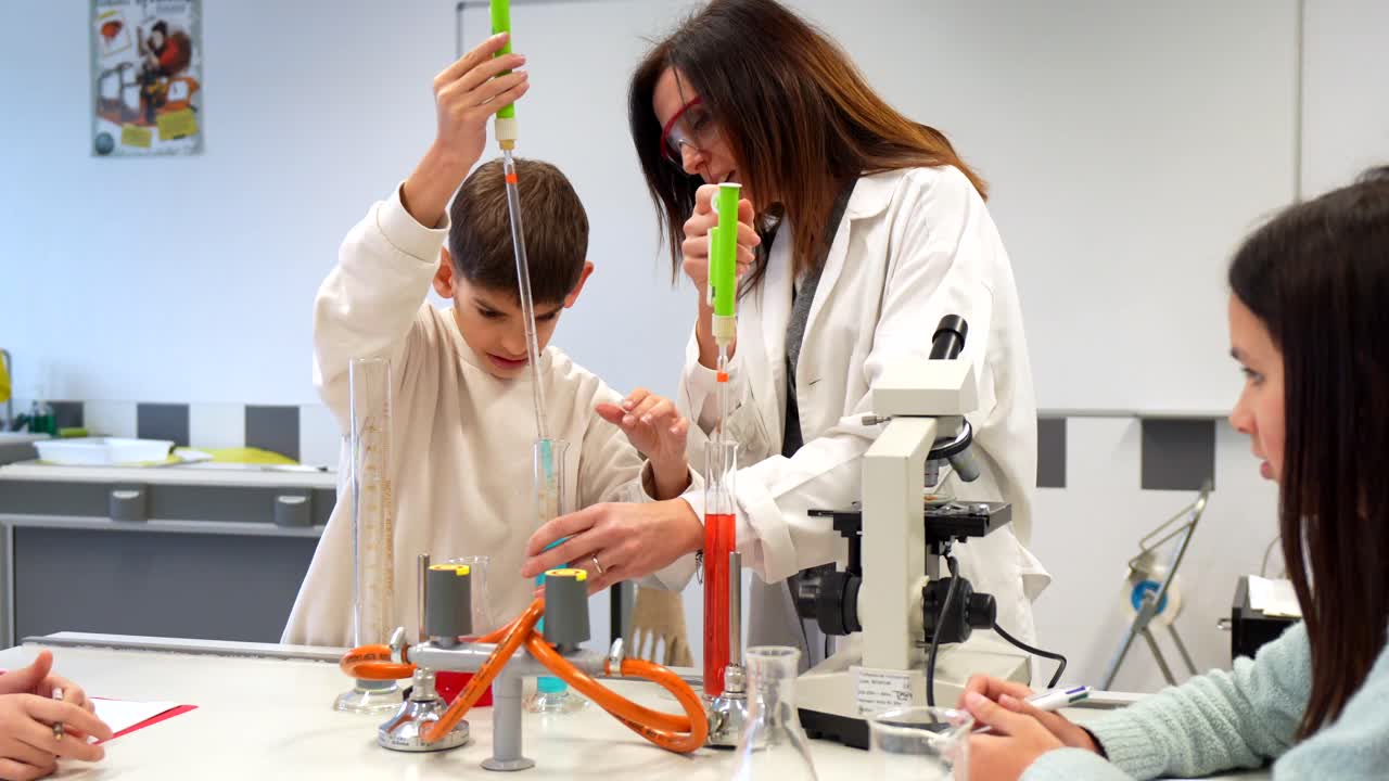 Science Experiment in Classroom